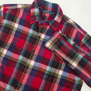 VINTAGE 90S POLO RALPH LAUREN PLAID FLANNEL SHIRT MEN LARGE HEAVY COTTON OUTDOOR